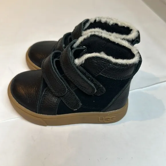 Ugg Leather and Suede Velcro Sneaker Boots