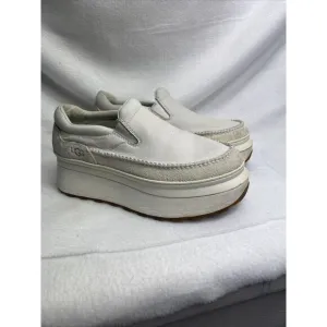 UGG MARIN CANVAS PLATFORM OFF WHITE SLIP ON SNEAKER‎ SHOES US 6 / EU 37 / UK 4
