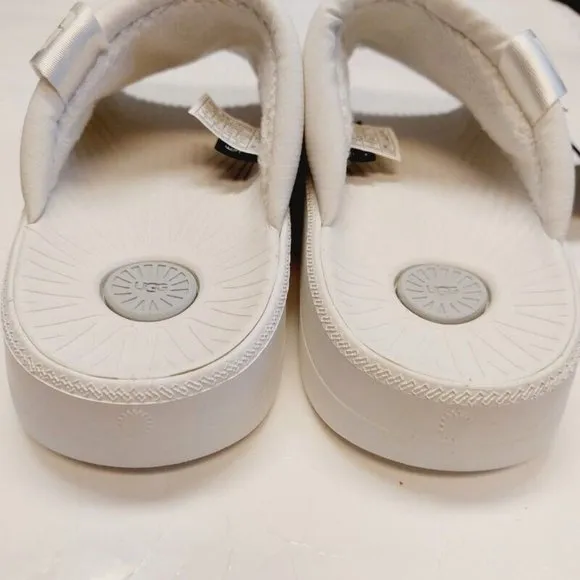 UGG Maxxer Slide Sandals 3M Thinsulate Mens Size 10 White Sugarcane 1137970
