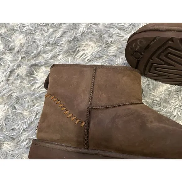 Ugg Men's Classic Mini Short Brown Boots Size 18 1006523