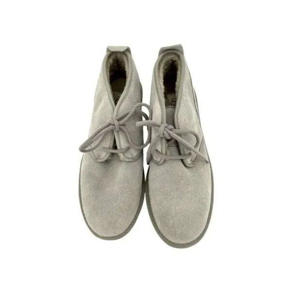 UGG Mens Maksim Chukka Suede Shearling Boots Bindle Gray Lace up Sz 9 NEW