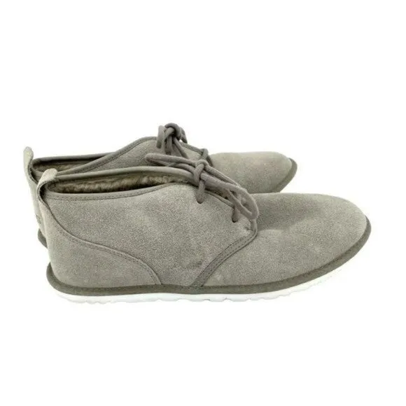 UGG Mens Maksim Chukka Suede Shearling Boots Bindle Gray Lace up Sz 9 NEW