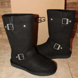 UGG SUTTER MOTO LEATHER BUCKLE‎ BOOTS