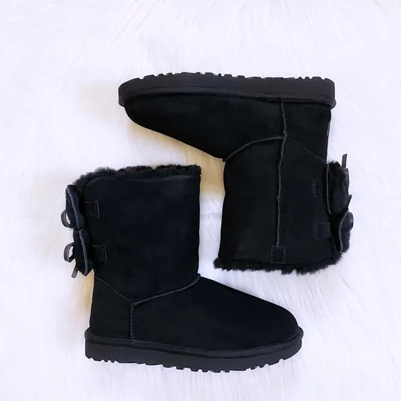 UGG Women’s Classic Double Bow Short Black Boots