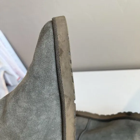 UGG Women's Classic Femme Mini Wedge Boot, Gray US 9.5 Classic Winter Brown Slip
