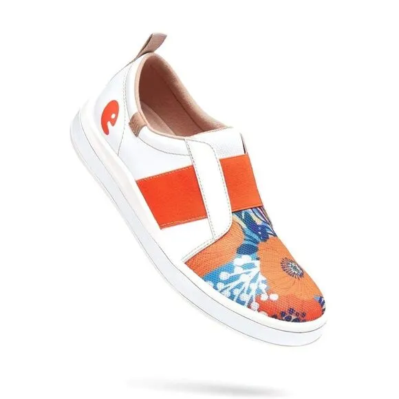 UIN Women's Walking Casual Slip On Skate Shoes (Marigolds Cordoba)New No Box