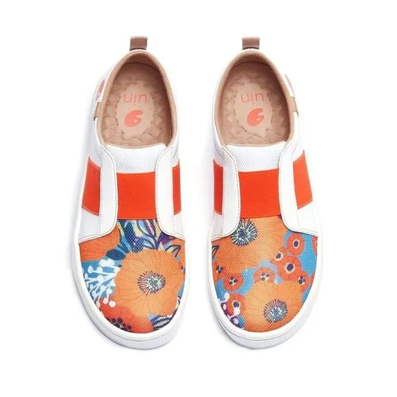 UIN Women's Walking Casual Slip On Skate Shoes (Marigolds Cordoba)New No Box