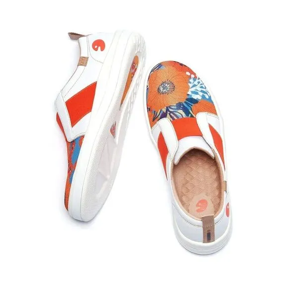 UIN Women's Walking Casual Slip On Skate Shoes (Marigolds Cordoba)New No Box
