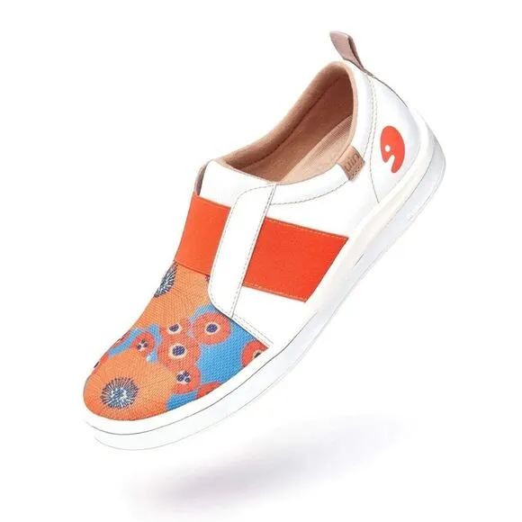 UIN Women's Walking Casual Slip On Skate Shoes (Marigolds Cordoba)New No Box