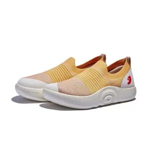 UIN Women's Slip On Walking Shoes Comfort Fashion Sneaker (Mahon Ⅳ-cork Yellow)