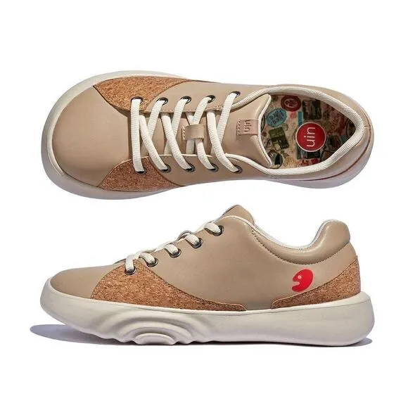 UIN Women's Walking Travel Shoes Casual Fashion Sneaker Denia Series (Sesame)