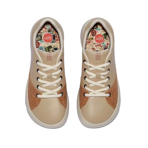 UIN Women's Walking Travel Shoes Casual Fashion Sneaker Denia Series (Sesame)