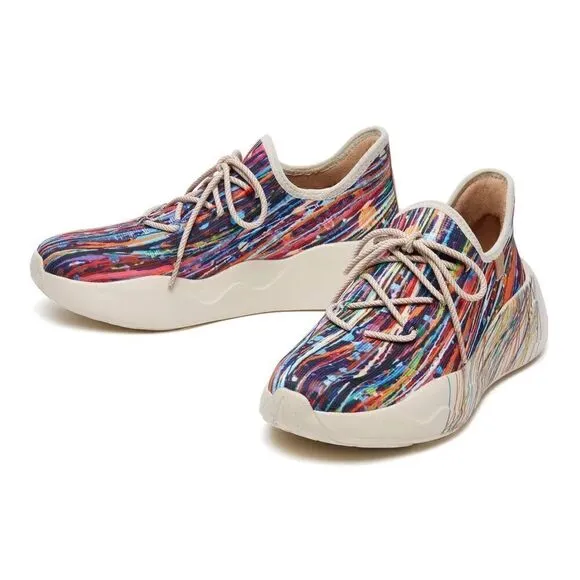 UIN Women's Fashion Sneakers Walking Casual Athletic Shoes (fleeting Streamer)