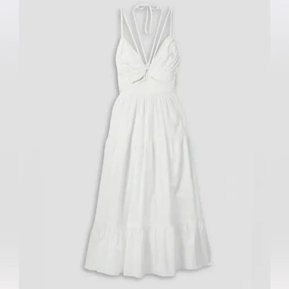 Ulla Johnson Phoebe Cotton Poplin Midi Dress In White Sz 16