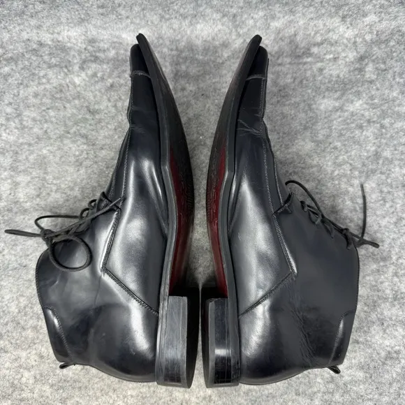 Umberto Pellegrini Boots Shoes Mens Size 10.5 Black Leather Pointed Toe Italy