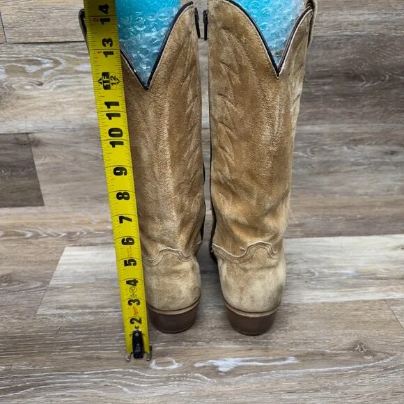 Unbranded Tan Suede Cowboy Boots Men's Size 9.5