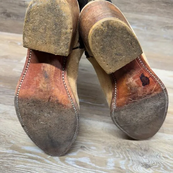 Unbranded Tan Suede Cowboy Boots Men's Size 9.5