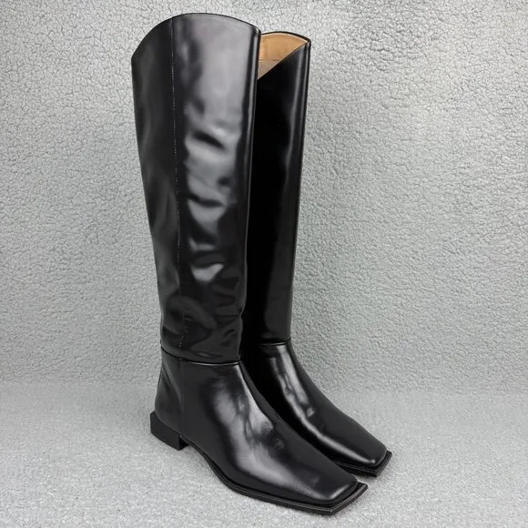Vagabond Atelier Boots Womens 9 / EU 39 Shoes Black Salma Tall Calf Knee High