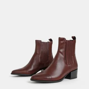 Vagabond Shoemakers Leather Rustic Brown Bootie