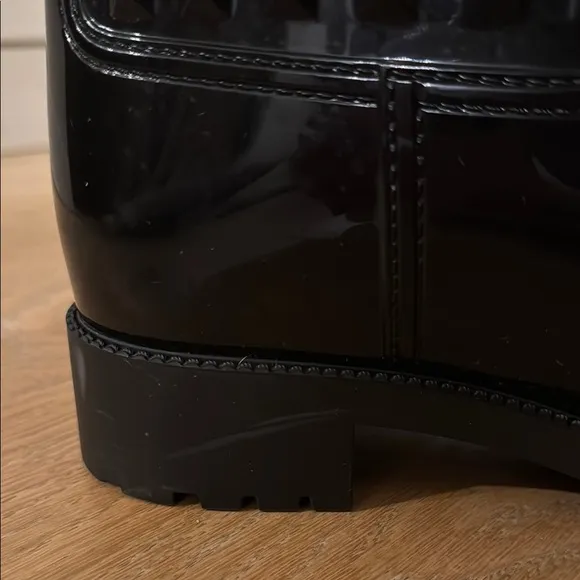 Valentino Rockstud Patent Rain Boots