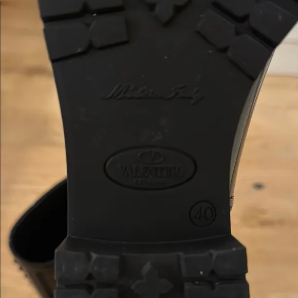 Valentino Rockstud Patent Rain Boots