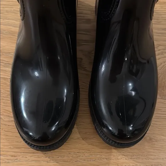 Valentino Rockstud Patent Rain Boots