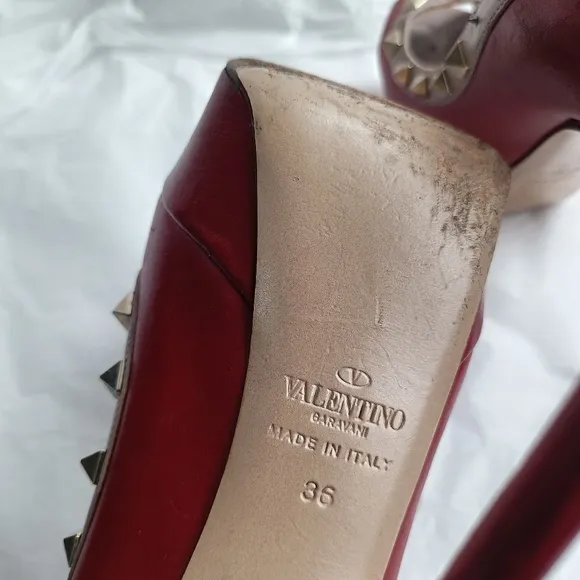 VALENTINO Rockstud Peep Toe  High Heels size 36