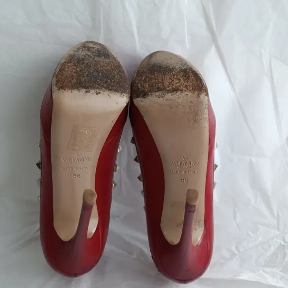 VALENTINO Rockstud Peep Toe  High Heels size 36