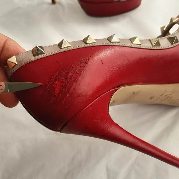 VALENTINO Rockstud Peep Toe  High Heels size 36