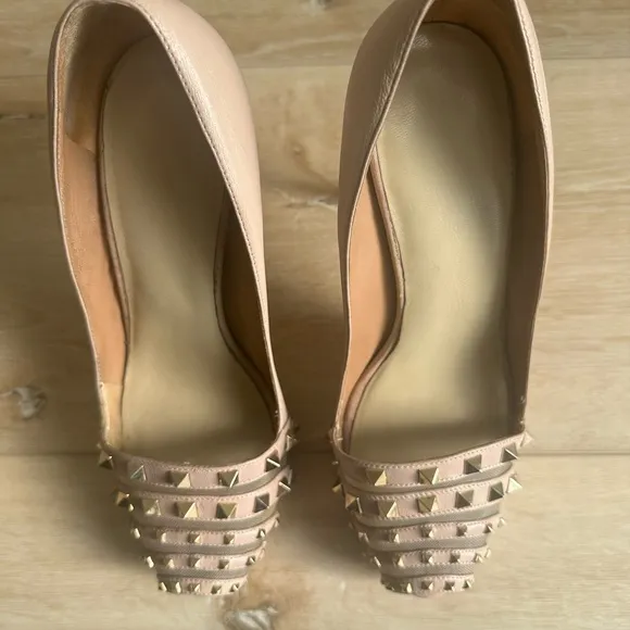 Valentino Studded Nude Heels- platform sz 39