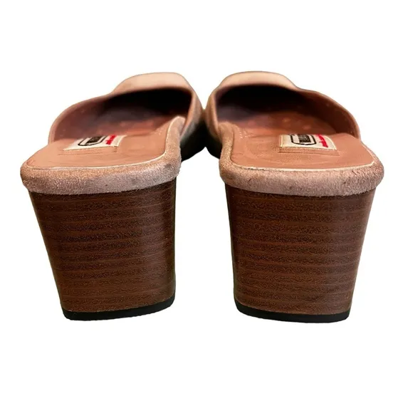 Valleverde Slip On Suede Square Toe Mules, Made in Italy  Sz EU 36.6