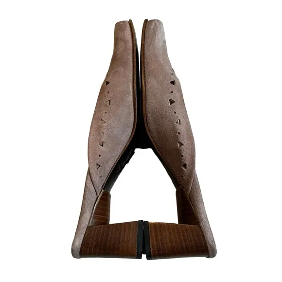 Valleverde Slip On Suede Square Toe Mules, Made in Italy  Sz EU 36.6