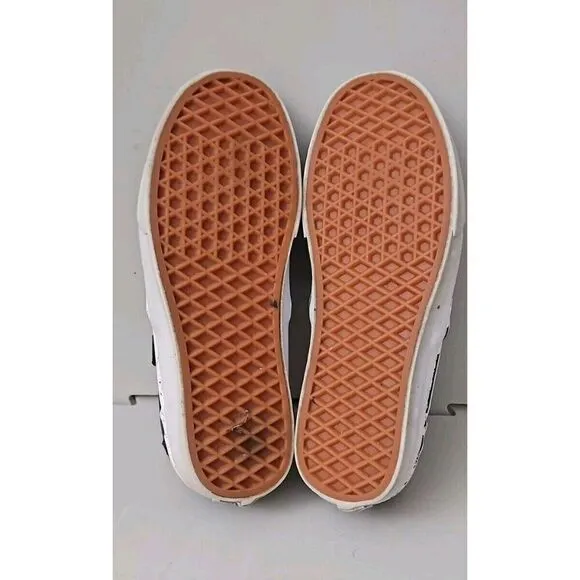 Vans &quot;Era&quot; Off The Wall Low Top Skate Shoes Black Leather Women's 7.5 Men's 6
