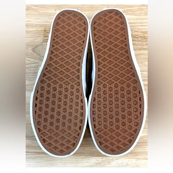 Vans Asher Butterfly Checkerboard Slip On Shoes Womens Size 6 Black VN000VOSJBW