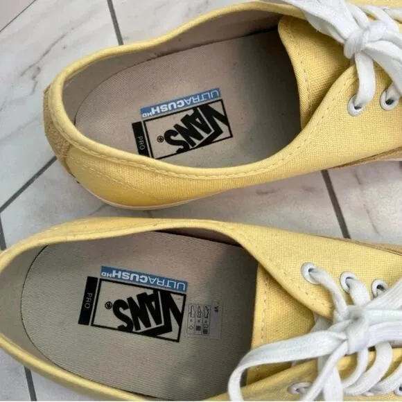 Vans Authentic Pro Pale Banana/Marshmallow Men'sClassic Skate Shoes Size 13