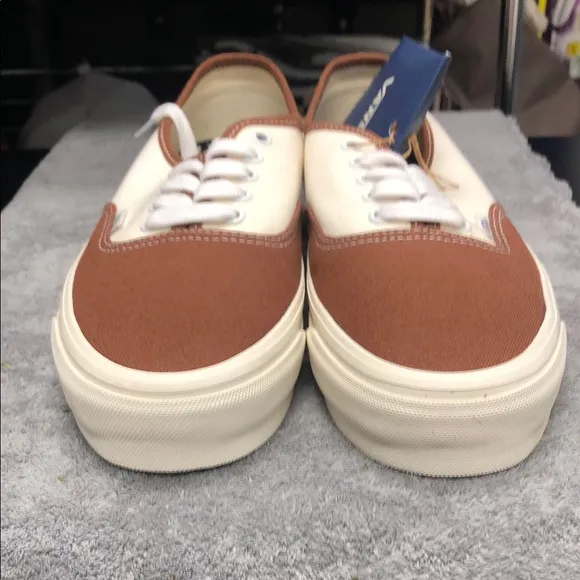 Vans Authentic Reissue 44 Lx Coffee and White Sneakers Classic Skate Style