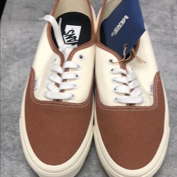 Vans Authentic Reissue 44 Lx Coffee and White Sneakers Classic Skate Style