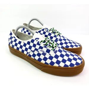 Vans Authentic Womens Size 8 Mens Sz 6.5 Checkerboard Blue White Low Skate Shoes