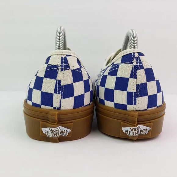 Vans Authentic Womens Size 8 Mens Sz 6.5 Checkerboard Blue White Low Skate Shoes