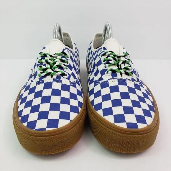 Vans Authentic Womens Size 8 Mens Sz 6.5 Checkerboard Blue White Low Skate Shoes