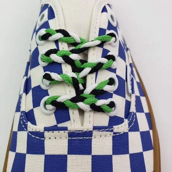 Vans Authentic Womens Size 8 Mens Sz 6.5 Checkerboard Blue White Low Skate Shoes