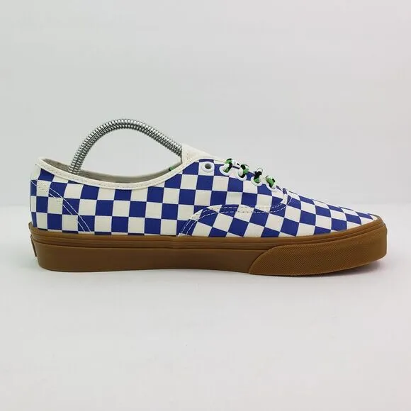 Vans Authentic Womens Size 8 Mens Sz 6.5 Checkerboard Blue White Low Skate Shoes