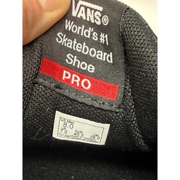 Vans Ave Pro Black Gum Ultimate Waffle Skate Shoes Men's Size 8