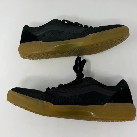 Vans Ave Pro Black Gum Ultimate Waffle Skate Shoes Men's Size 8