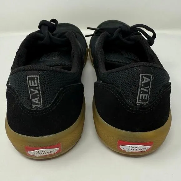 Vans Ave Pro Black Gum Ultimate Waffle Skate Shoes Men's Size 8