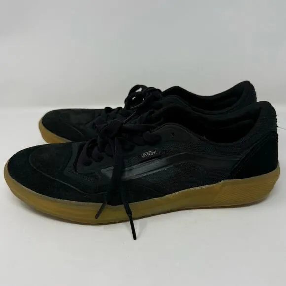 Vans Ave Pro Black Gum Ultimate Waffle Skate Shoes Men's Size 8