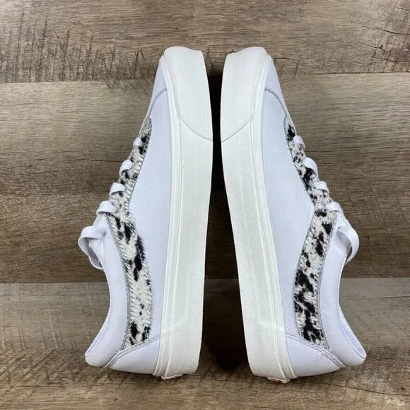 VANS Bold Ni Pony White/Pony Low Top Suede Skate Shoes Womens Sz 8.5 Mens 7 NEW
