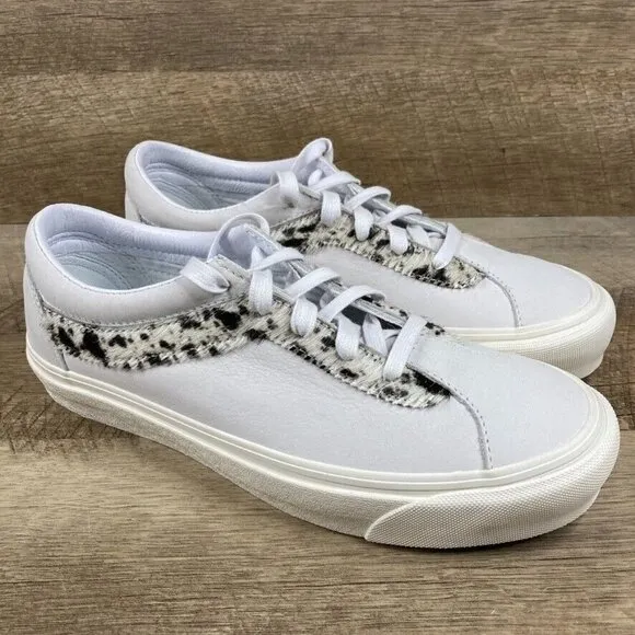 VANS Bold Ni Pony White/Pony Low Top Suede Skate Shoes Womens Sz 8.5 Mens 7 NEW