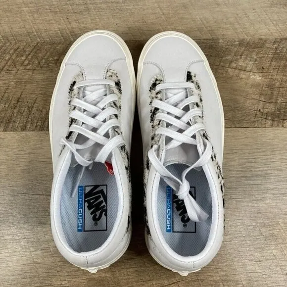 VANS Bold Ni Pony White/Pony Low Top Suede Skate Shoes Womens Sz 8.5 Mens 7 NEW