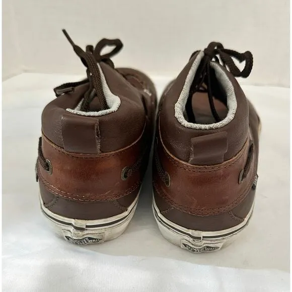 Vans California Chukka Del Barco Shoes Size 9.5 Brown Leather